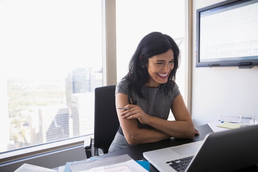 Woman at computer