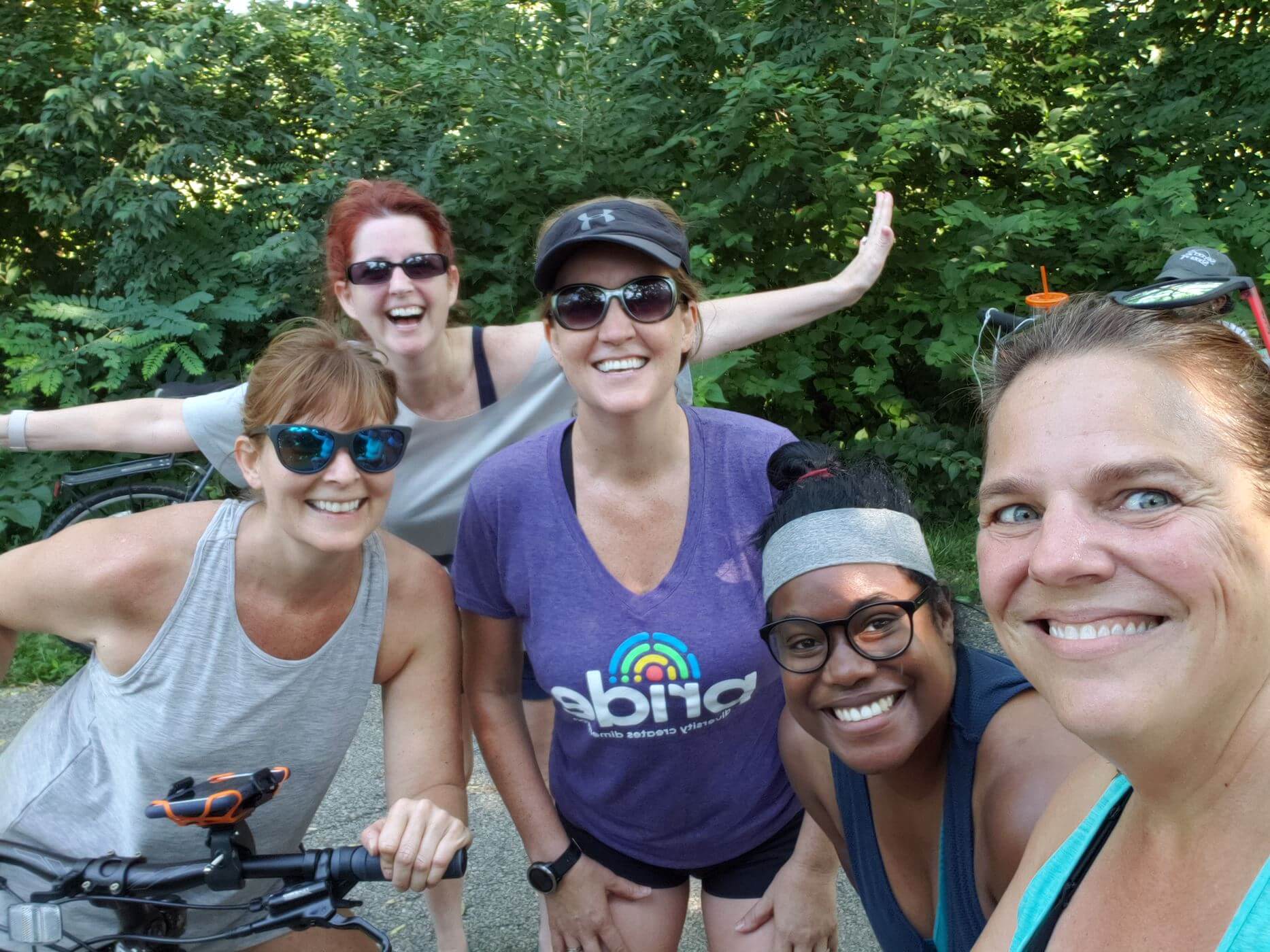 Fitfluence members biking together