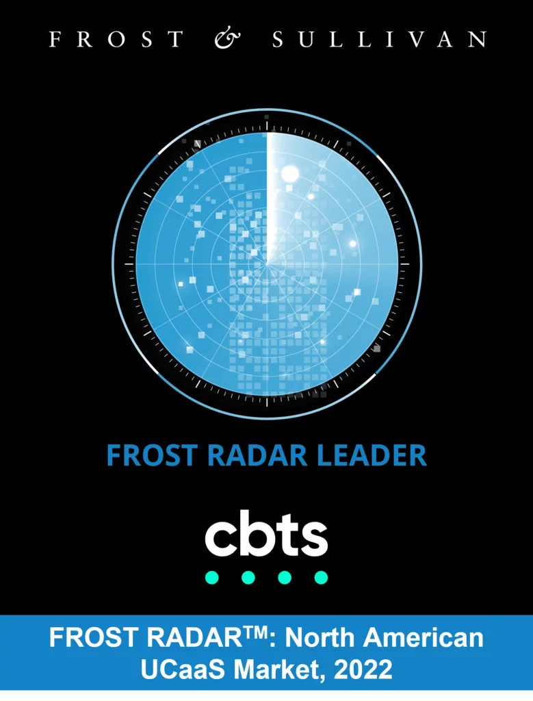 Frost & Sullivan Frost Radar Leader cbts Frost RadarTM: North American UCaaS Market, 2022